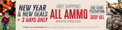 Free Shipping on All Ammo over $250 with coupon code "FS250106" @ Natchez Shooting & Outdoors