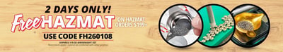 NO HAZMAT Fee over $199 with coupon code "FH251219" @ Natchez Shooting & Outdoors 