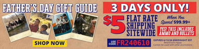Father's Day $5 Flat Rate Shipping When You Spend $99.99+ with code "FR240610" @ Natchez Shooting & Outdoors