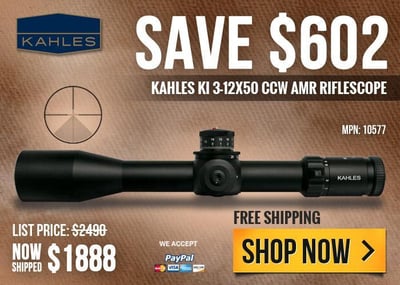 Kahles Ki 3-12X50 CCW AMR Riflescope 10577 SAVE $602 + Free S&H! - $1888