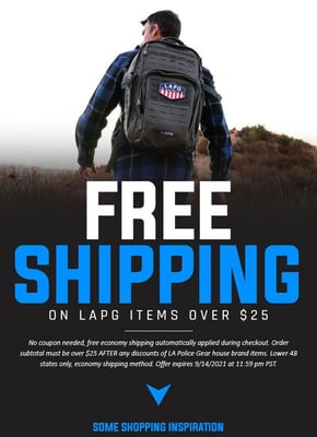 Free Shipping On All LA Police Gear Items over $25 - No Coupon Code Needed