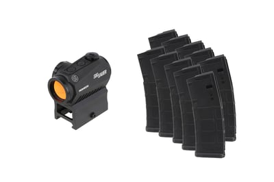 Sig Sauer Romeo 5 Red Dot Sight With 10 Magpul Gen 2 MOE 5.56 NATO PMAGs - $189.99