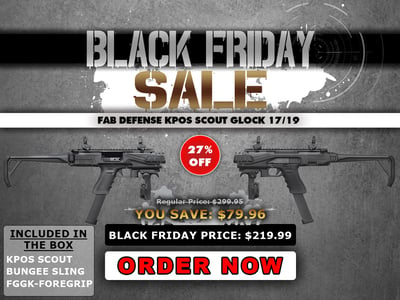 Black Friday Sale - FAB Defense KPOS Scout Conversion Kit for Glock with 27% OFF - $219.99
