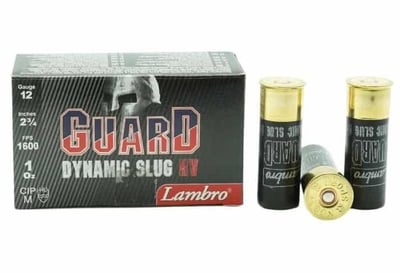 Lambro Dynamic Slug HV 12 Gauge Slug 2.75" 1 Oz. 1600 FPS 200 Rounds - $134.99 