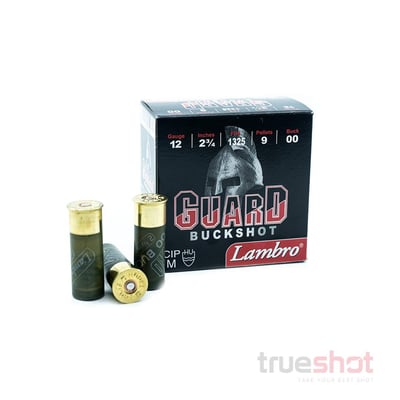 Lambro – Guard – 12 Gauge – #00 Buck Shot – 2-3/4″ – 9 Pellet – 1325 FPS – 25 Rounds - $13.99