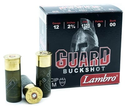 Lambro Guard 12 Ga #00 Buck Shot 2.75" 9 Pellets 1325 FPS 250 Rnd - $136.99 + Free S/H 