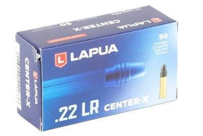 LAPUA AMMO 22 LR Center-X 50rd - $15.99