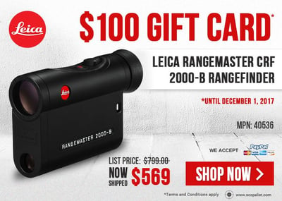 Leica Rangemaster CRF 2000-B 40536 - FREE $100 Gift Card - Save $230 OFF - Free Shipping - $569