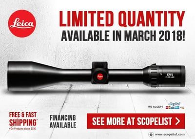 Leica ER 5 Riflescopes - Limited Supply & Available For Backorder + Free Shipping Over $300