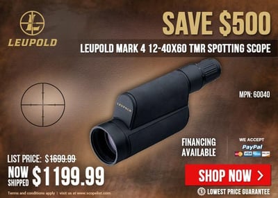 Leupold Mark 4 12-40x60 TMR Spotting Scope 60040 - Save $500 + Free S&H - $1799.99