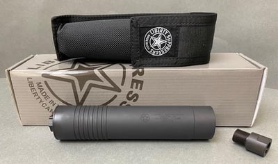 Liberty Amendment 762 & 556 Rifle Suppressor 7.38" Long Titanium Tube SS Mono-Core Baffle System (28.5DB Reduction!) + 556 Freedom Coupling - $400 