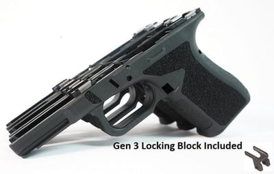 Combat Armory Stripped Pistol Lower / Frame For Gen 3 Glock 19/23/32 Parts Compatible Locking Block Included - $39.99