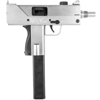 .45 ACP Mac-10 Style Matte Nickel Pistol - $419.99 shipped
