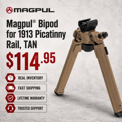 Magpul Bipod for 1913 Picatinny Rail, TAN - $114.95 