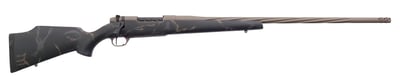 Weatherby Mark V Accumark LTD 257 Weatherby Mag 3+1 28" Black Gray and Brown Accents Fixed Monte Carlo Stock Burnt Bronze Cerakote - $1936.29 