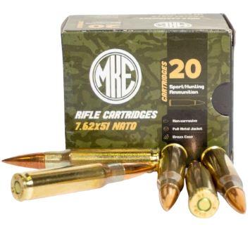 MKE 7.62x51mm NATO Ammo 147gr FMJ 20 Rounds - $14.99