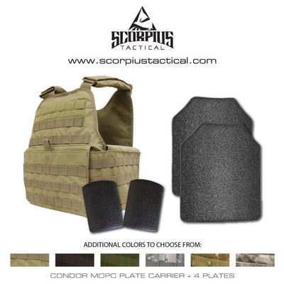 Condor, MOPC: Modular Operator Plate Carrier, 4 Plate Body Armor Package- Free Shipping - $345.95