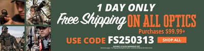 Free Shipping on Optics over $99.99 with coupon code "FS250313" @ Natchez Shooting & Outdoors 