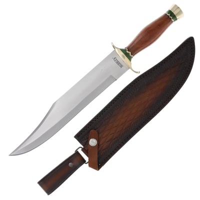 Marble's MR676 Wood/Brass Bowie 11.5" Blade with Leather Sheath - $19.99 (Free S/H over $75, excl. ammo)