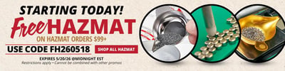 NO HAZMAT Fee over $99 with coupon code "FH260518" @ Natchez Shooting & Outdoors