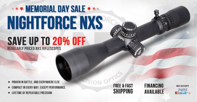 Nightforce NXS Sale Starts Now + Closeouts & More!