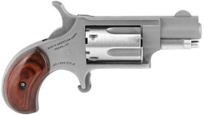 North American Arms Mini-Revolver Stainless .22 LR 1.125" Barrel 5-Rounds Rosewood Grips - $189.99 
