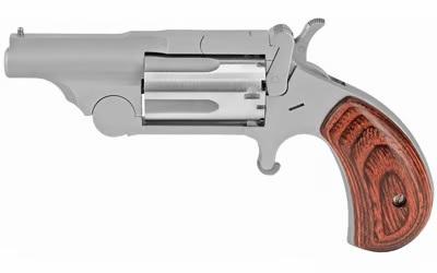 NAA Ranger II 22LR / 22WMR 1.63" 5rd Mini-Revolver - Stainless, Rosewood Bird's Head Grip - $607.99