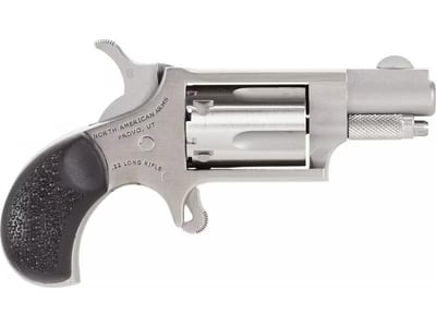 North American Arms Mini-Revolver 22 WMR 1.13" 5-rd Black Rubber Stainless - $273.13