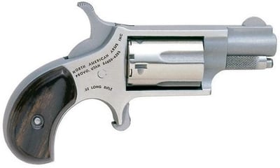North American Arms Mini-Revolver Stainless .22 LR 1.125" Barrel 5-Rounds Rosewood Grips - $189.98 