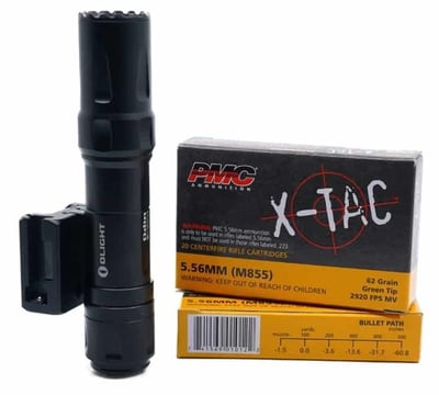 Bundle Deal: Olight Odin Rifle Flashlight and 40 Rounds of PMC 5.56 - $159.95 