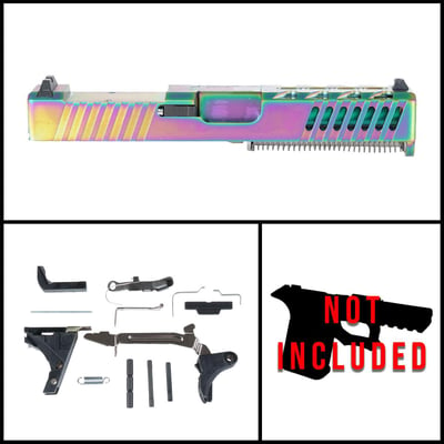 DD 'Rainbow' 9mm Glock 19 Compatible Full Pistol Build Kit (Everything Minus Frame) - $239.99 (FREE S/H over $120)