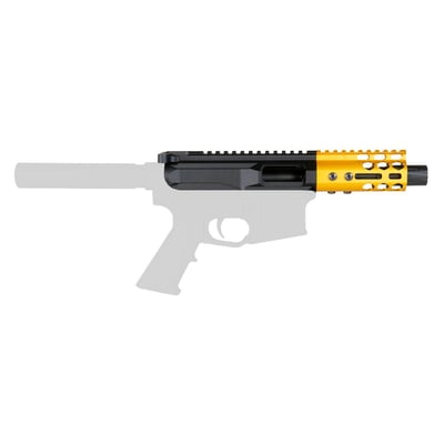 Davidson Defense 'Lightshow 9mm-GOLD' 4-inch AR-15 9mm Nitride Pistol Upper Build Kit - $149.99 (FREE S/H over $120)