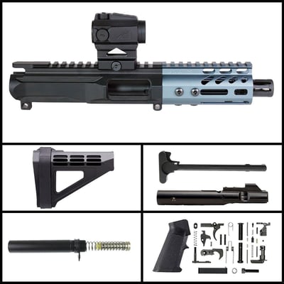 DD 'Kingslayer w/ MVR' 4.5-inch AR-15 9mm Nitride SBM4 Pistol Full Build Kit - $254.99 (FREE S/H over $120)