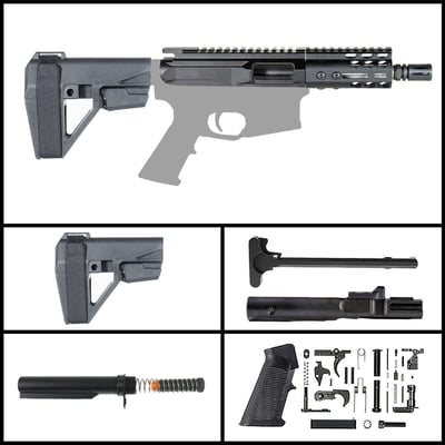 Davidson Defense 'Chromium Pulse w/ SBA5' 5.5-inch AR-15 9mm Stainless Pistol Full Build Kit - $354.99 (FREE S/H over $120)