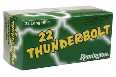 REMINGTON Thunderbolt 22LR 40gr High-Velocity Ammunition 50 Rounds - $3.49