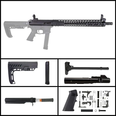 DD 'Chupacabra 9MM' 16" AR-15 9mm Nitride Rifle Full Build Kit - $464.99