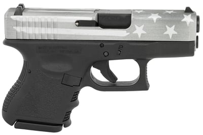 GLOCK G26 G3 9mm 3.43" 10rd Pistol - Black / Grey Battle Worn Flag Cerakote - $559.99