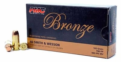 PMC Bronze 40 S&W 165 Grain FMJ 500 Rnds - $179.99 