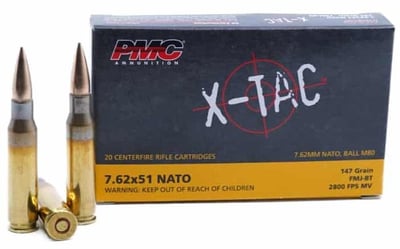 PMC X-TAC 7.62x51mm 147 Grain FMJ-BT M80 - $438.99 with code GUNDEALS10 + Free Shipping