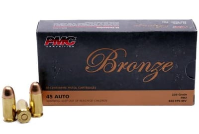 PMC Bronze 45 ACP 230 gr FMJ (1000 rds) - $426.99 with code GUNDEALS10 + FREE Shipping
