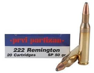 PPU .222 Rem. 50 grain SP 20 rounds - $14.24 (Buyer’s Club price shown - all club orders over $49 ship FREE)