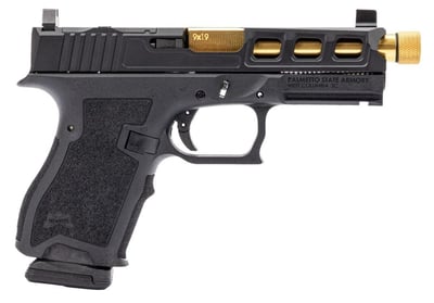 PSA Dagger Compact SW3 RMR 9mm 4.5" 15rd Pistol With TiN Threaded Barrel, Black - $299.99 