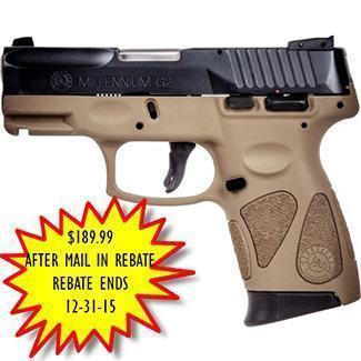 Taurus PT111 Millennium G2 9mm FDE **PRE ORDER** - $219 ($9.99 S/H on Firearms / $12.99 Flat Rate S/H on ammo)