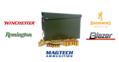 Pick Your Ammo 9mm 115 Grain FMJ 1000rds + Military Ammo Can - $230 + Free Shipping