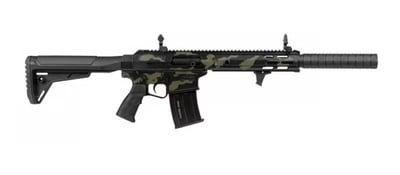 Panzer Arms AR12 PRO-S Semi-Automatic 12 Ga Shotgun, 5-Rd 18.5" Barrel, MLOK Handguard, Ambi Controls, Multicam Black - $389.99 