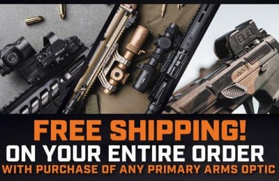 FREE Shipping on Your Entire Order with Purchase of Any Primary Arms Optic! @Primary Arms