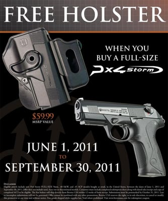 Beretta PX4 Storm FREE Holster Promotion