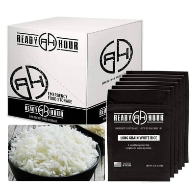 Long Grain White Rice Case Pack (60 servings, 6 pk.) - $13.45 (Free S/H over $99)