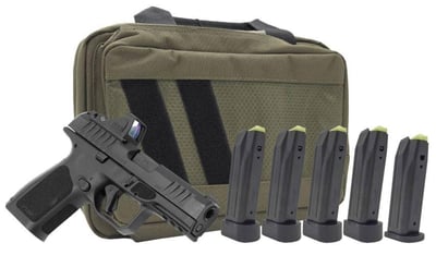 Rost Martin RM1C, 9mm, 4" Barrel, 5 Magazines, Viridian RFX11 Green Dot, Black, Pistol - $449