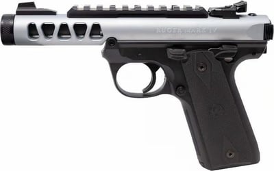 Ruger Mark IV 22/45 Lite 22 LR 4.4" 10rd - Silver - $578.99 (FREE Shipping on Firearms)